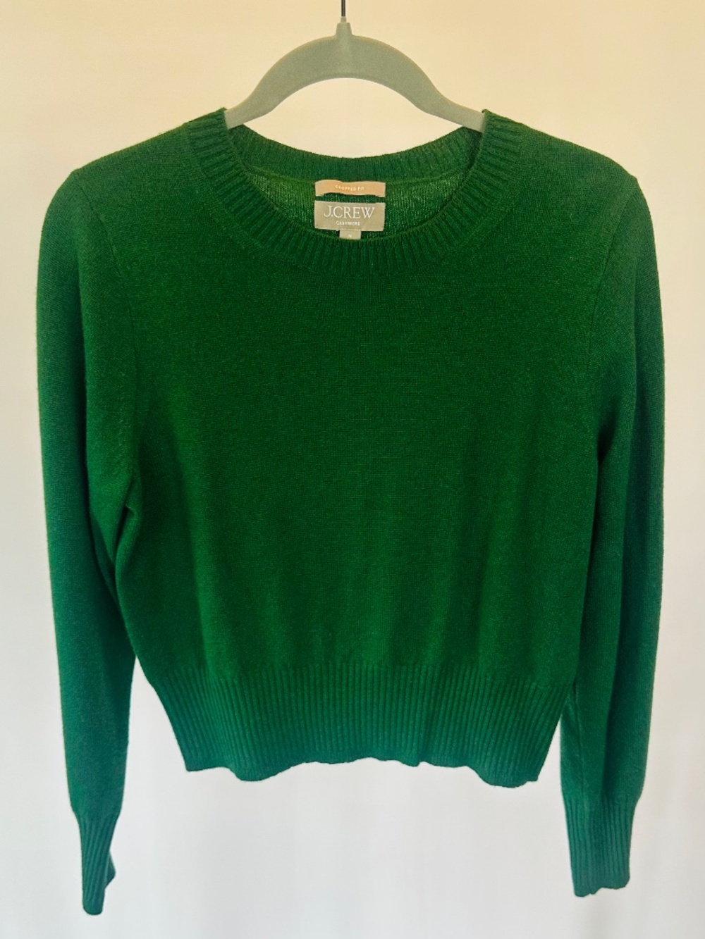 J.Crew 100% Cashmere Cropped Crewneck Sweater